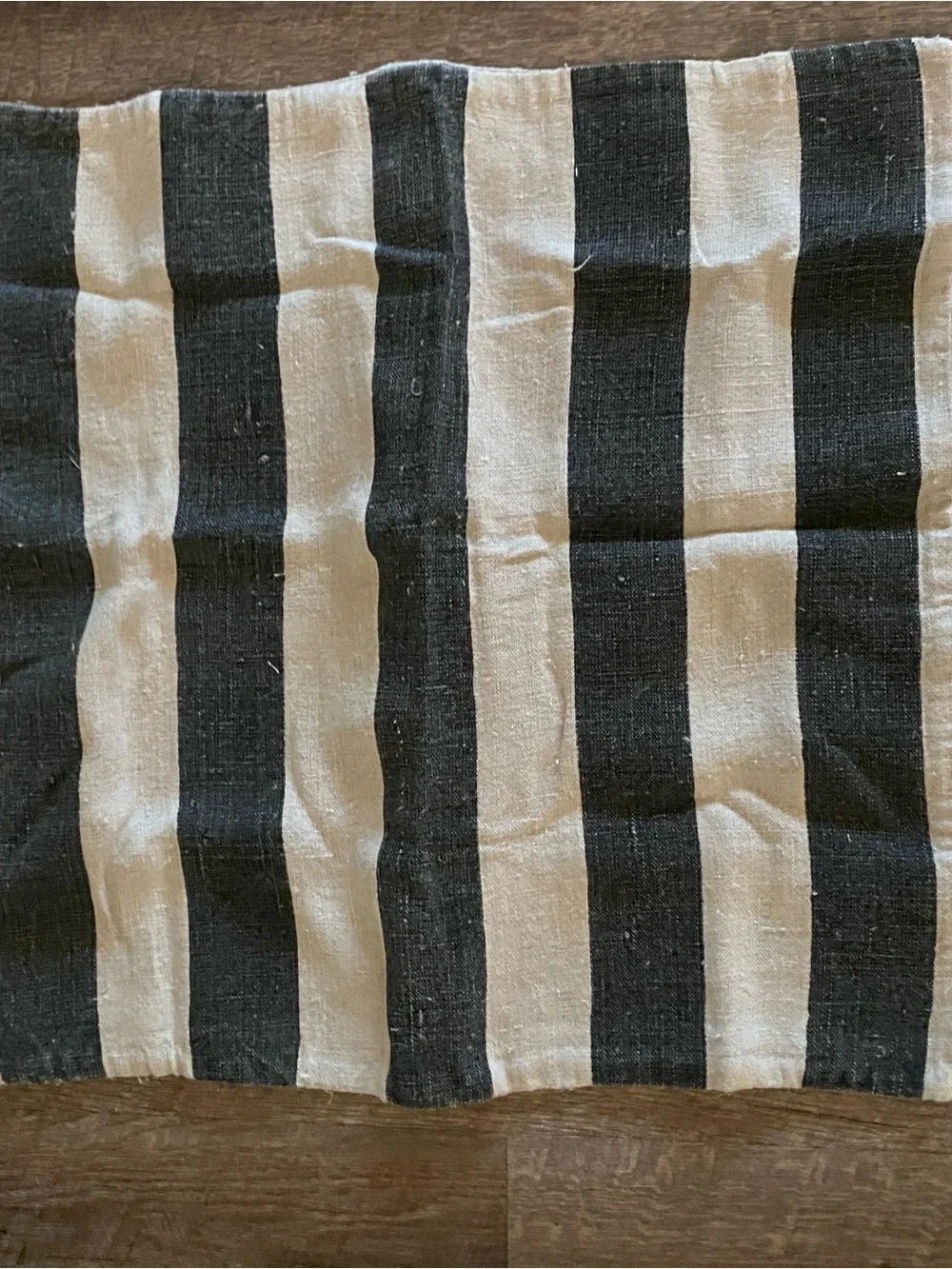Sugarboo & Co. Oatmeal Linen Striped Pillow Case